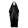 thumbnail image 1 of Anime No-Face Spirit Cosplay Costume Black Cloak with White Mask Spirited Ghost Robe for Adults, 1 of 4