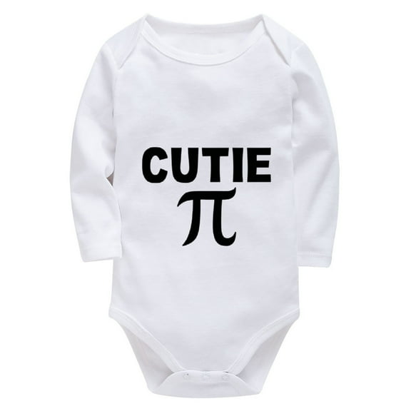 Cutie Pie Geeky Math Lover Nerd Coming Home Outfit Newborn Long Sleeve Girls Romper White 24 Month Romper Boy