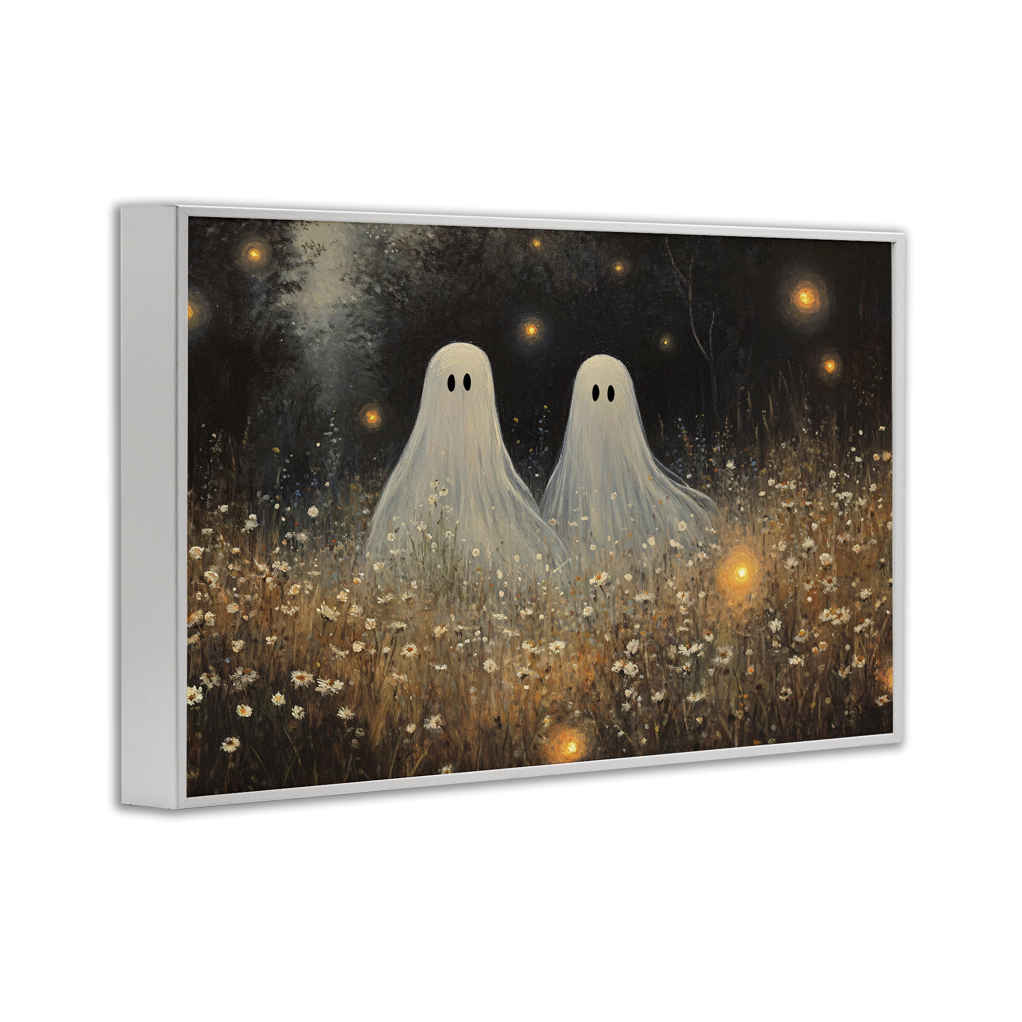 Stupell Industries Ethereal Ghost Twins White Framed Giclee Art, design by Jacky Ngan