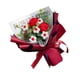 thumbnail image 1 of Ramo de flores de crochet, flores artificiales, arreglos florales, adorno terminado Rojo, 1 of 9