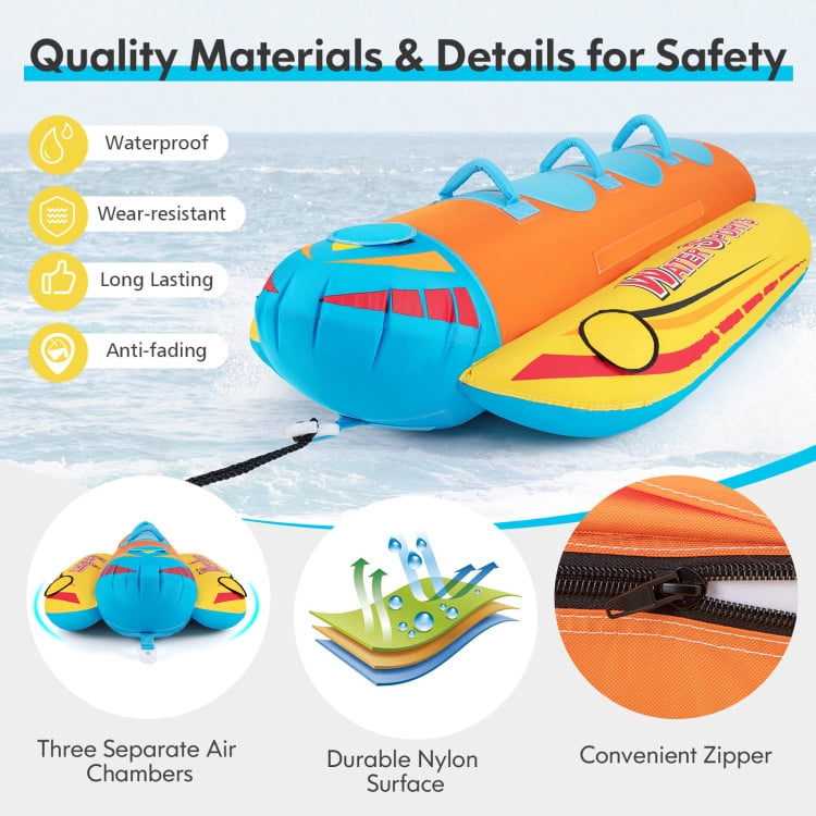 OnlineGymShop CB24275 Inflatable Boat for 3 people