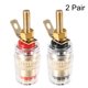 thumbnail image 2 of Conector de terminal de altavoz de enchufe de socket de banana de 4mm chapado en oro de 4 piezas para amplificador con carcasa transparente, 2 of 4