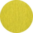 thumbnail image 1 of Ahgly Company Machine Washable Indoor Round Abstract Yellow Contemporary Area Rugs, 8' Round, 1 of 4
