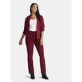 thumbnail image 2 of Time and Tru Women's High Rise Corduroy Flare Jeans, 32" Inseam, Sizes 2-22, 2 of 5