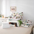 thumbnail image 6 of Homewish Cute Floral Dachshund 7-Piece King Bedding,Hibiscus Floral King Bed in a Bag,Lovely Palm Tree Decor,Reversible, 6 of 8