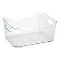 thumbnail image 6 of Simplify Built-in-Handles Plastic Storage Basket, 2 Pack, Clear, 6 of 9