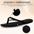 thumbnail image 4 of Flip Flops for Women Thong Flat Sandals Lightweight Minimalist Non-Slip Memory Foam Sole Open Toe Casual Vacation Daily Essentials Classic Beach Slippers, 4 of 7