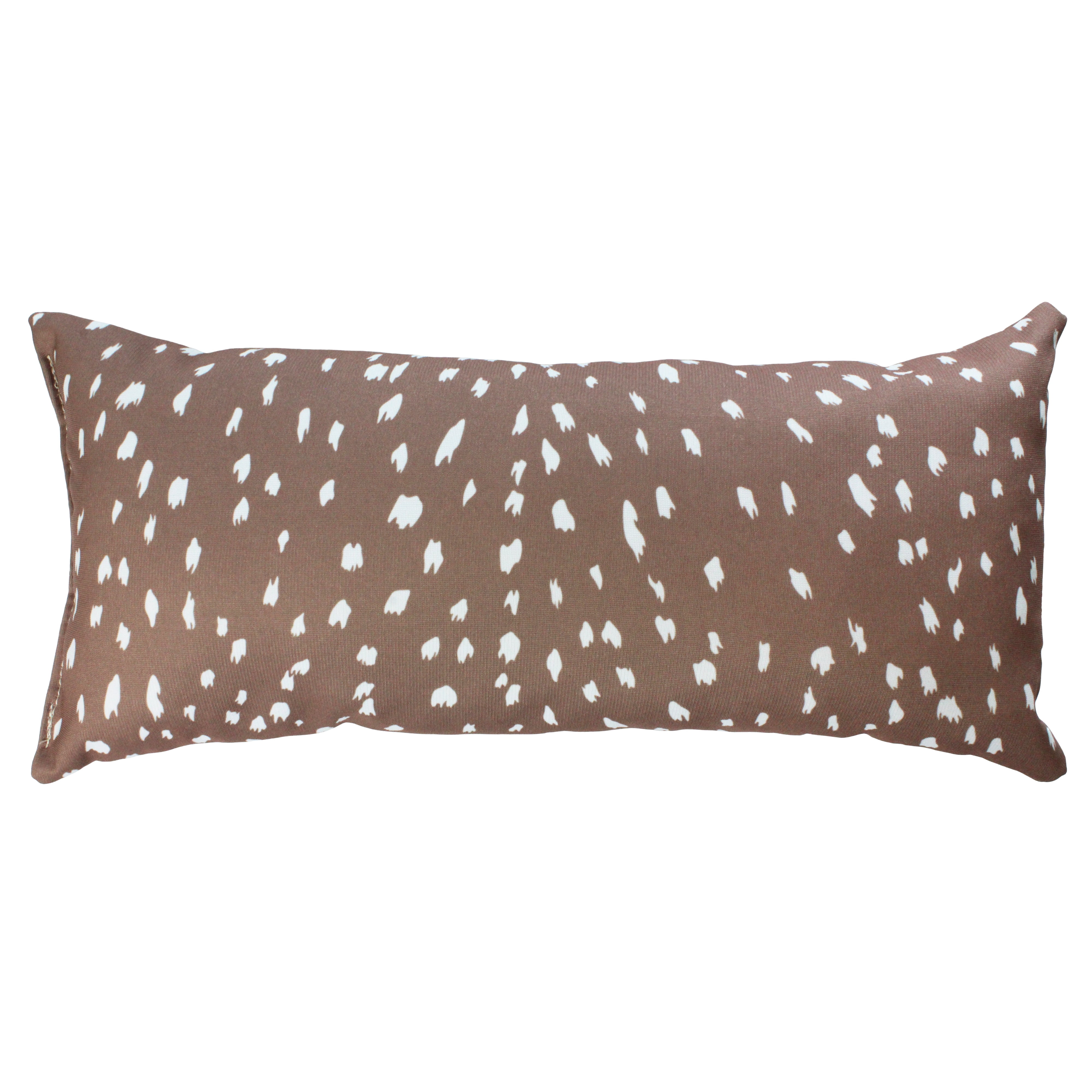 Everything Comfy Deer Fawn Print Decorative Pillow, 16x6 Inch, Mocha,