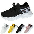 thumbnail image 2 of XIMIN Women's Fashion New Leopard Print Lace Up Low Top Wear-Resistant Breathable Mesh Sneakers Casual Comfortable Sports Running Shoes Walking Anti-Slip Sneakers, 2 of 6