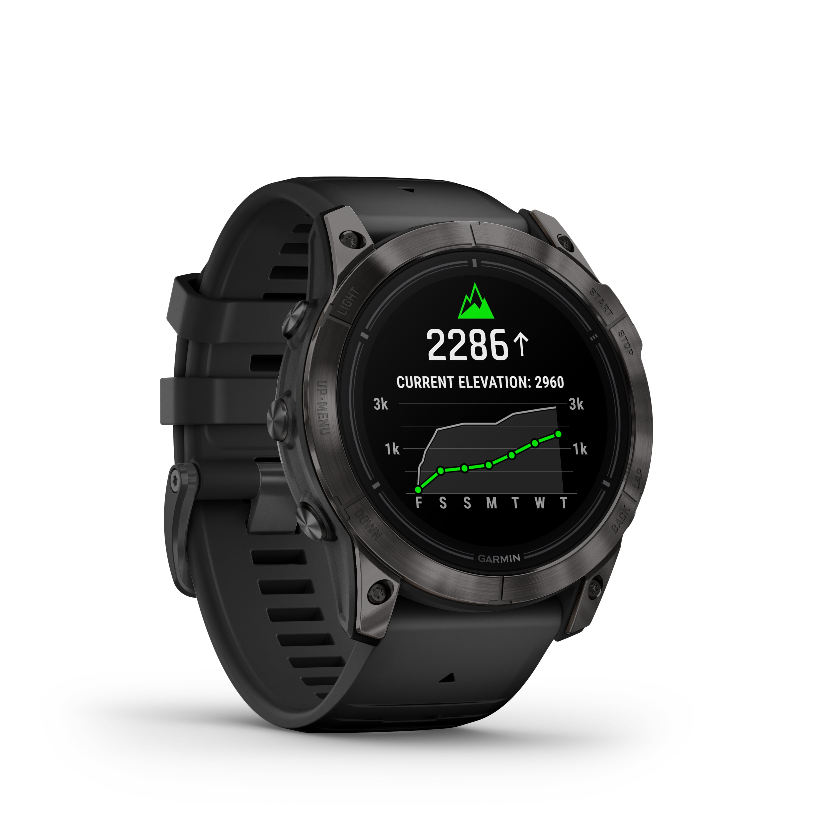 Garmin fēnix® 6S – Sapphire – Carbon Gray DLC with Black Band