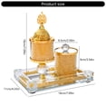thumbnail image 3 of Arabic Styles Metal Glass Incenses Holder Set Fragrances Diffuser for Home Ceremony Spiritual Space Decoration, 3 of 9
