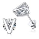thumbnail image 1 of Pendientes de botón inicial PROSTEEL de Plata esterlina para mujer letra V circonita cúbica regalo de cumpleaños Navidad, 1 of 8