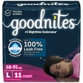thumbnail image 3 of Goodnites Girls Nighttime Bedwetting Underwear, L (68-95 lbs), 11 Count (Select for More), 3 of 16