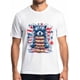 thumbnail image 1 of Camisetas de mapache hamburguesa para hombre, camisetas de manga corta para hombre, camiseta de cuello redondo con bandera estadounidense para hombre, camisetas para hombre, blancas - 2XL, 1 of 8