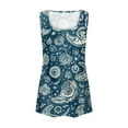thumbnail image 4 of Gamivast Cute Tank Tops for Women Plus Size Floral Graphic Crew Neck Tunic Blouses Casual Sleeveless Loose Fit Shirts Summer Trendy Vacation Tops, 4 of 6