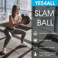 thumbnail image 7 of Yes4All Slam Ball, PVC Sand Filled Medicine Ball, 10-40lbs Weight Ball - Triangle Black 12LBS, 7 of 7