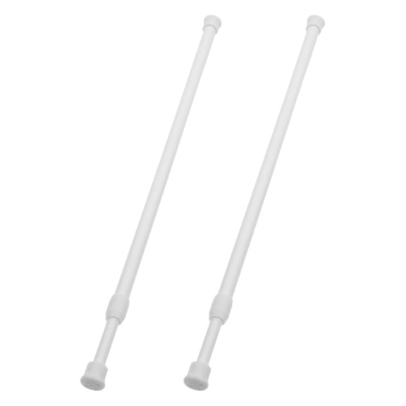 UPOUART White Adjustable Tension Curtain Rod for Home Use Design Easy Install Size 2pcs