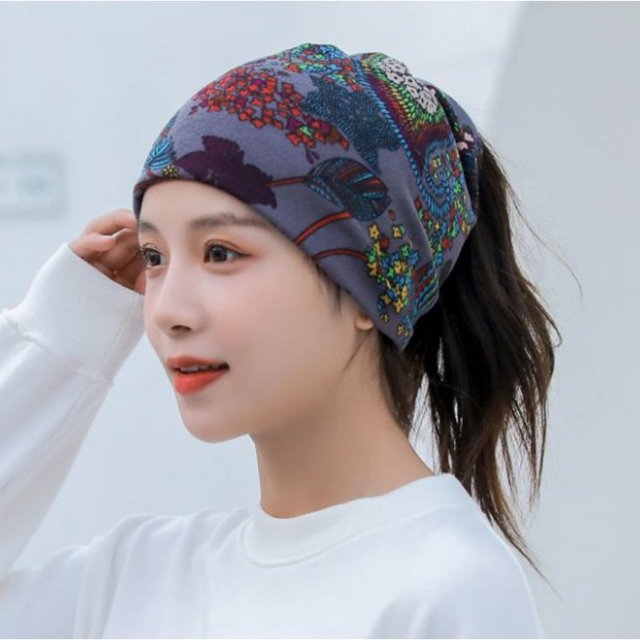 Bufanda de doble capa de otoño e invierno, variedad de gorro giratorio, jersey multifuncional, protección para el cuello, gorro, máscara, pañuelo para la cabeza