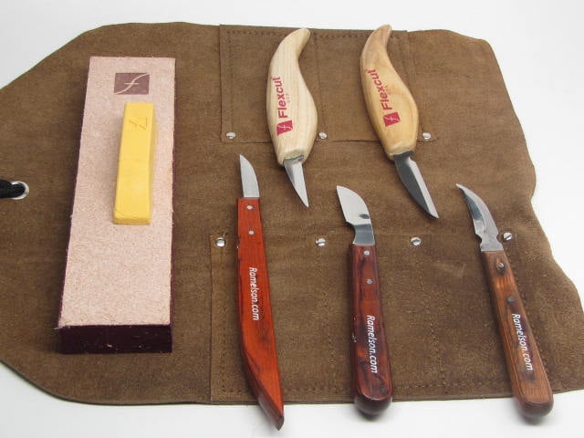 Flexcut Detail Roughing Knife Ramelson Bench Hook Round Neck