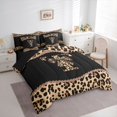 thumbnail image 4 of Homewish Cartoon Monogrammed T Bedding Comforter Set 7pcs for Teens, Leopard Cheetah Print Queen Bedding Sets, Modern Fashion Reversible Queen Sheet Sets, Ultra Soft Bedroom Decor, 4 of 8