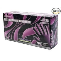 Adenna Shadow 6 mil Nitrile Powder Free Exam Gloves (Black, Large) Box of 100