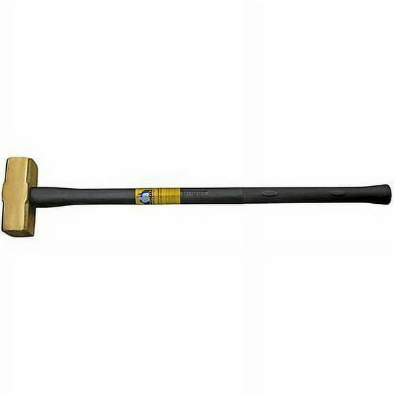 Klein Tools 7HBRFRH14 Brass Sledge Hammer, Rubber Handle, 14-Pound