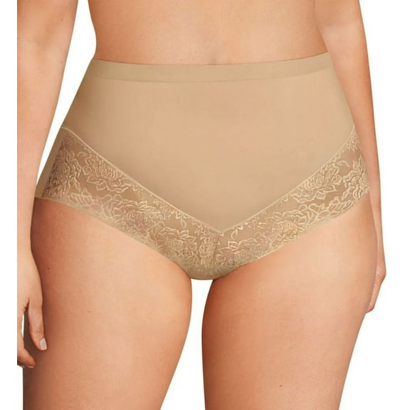 Women's Maidenform DM0045 Firm Foundations Curvy Cool Comfort Shaping Brief (Body Beige 4X)