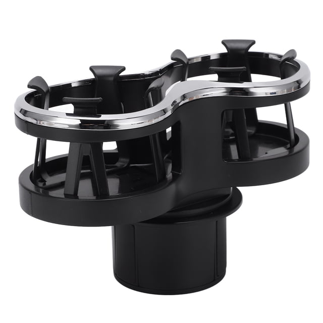 2 In 1 Drink Organizer, Plug And Play Car Cup Holder Extender Black Thick Multiple Function For Milk Tea Can Ashtray