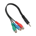 Linjieee 3.5mm AUX To RCA Component Green Blue Red YPbPr RCA Adapter