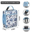 thumbnail image 3 of Rose Insulated Lunch Box Student Reusable Lunch Bag with Side Pocket Cooler Tote Bag Picnic Beach, 3 of 6
