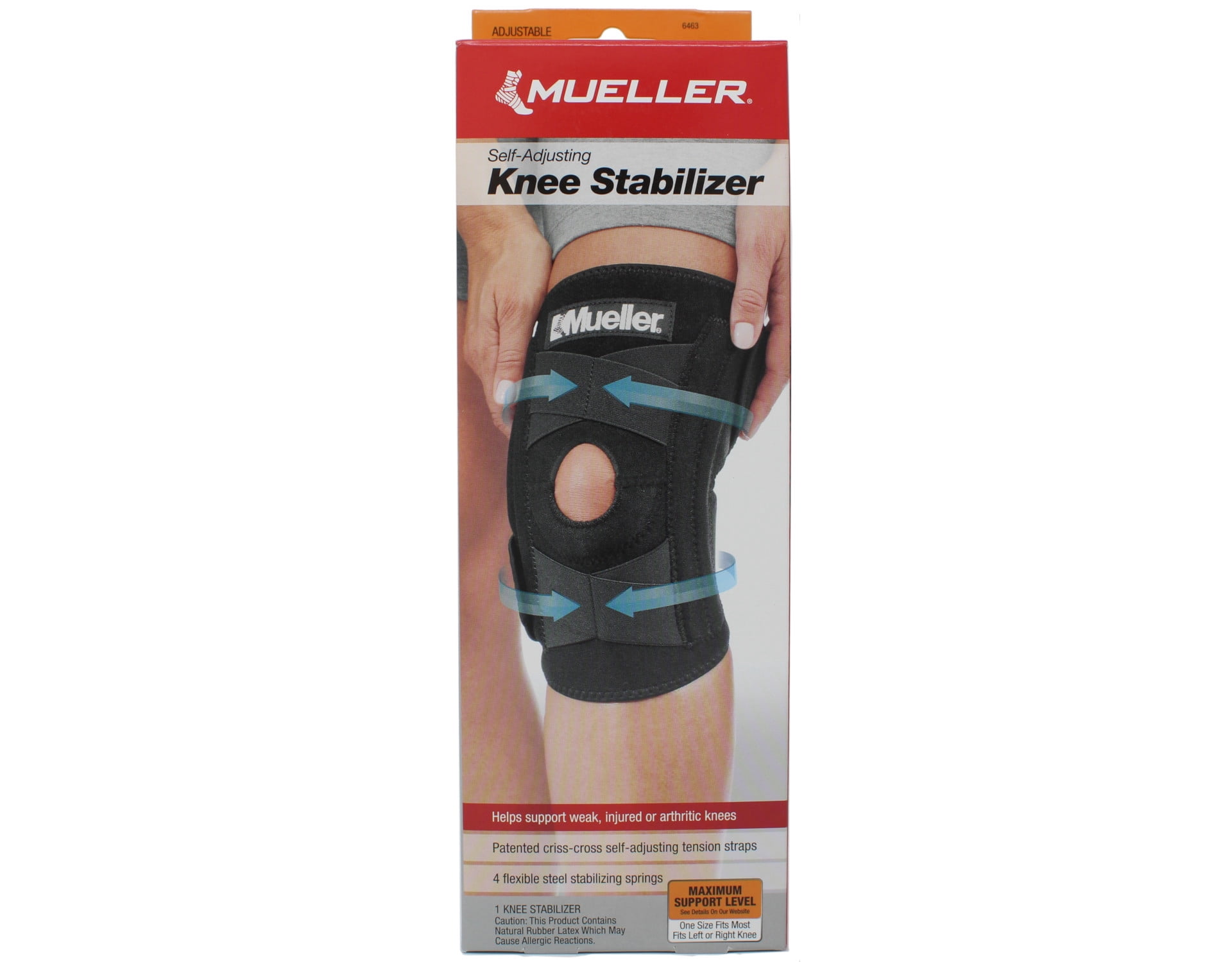 6 Pack Mueller SelfAdjusting Knee Stabilizer, One Size Fits Most, 1