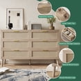 thumbnail image 2 of AKDSteel 6-Drawer Natural Rattan Dresser With Golden Handles, Farmhouse Chest For Bedroom, 2 of 8