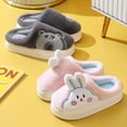 thumbnail image 2 of Home Slipper Womens Rabbit Bear Winter Warm Kawaii Contton Plush Funny cute Indoor Floor Non Slip Home Men Male Shoes Female, 2 of 5