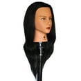thumbnail image 5 of 100% Human Hair 18 " Mannequin Head Hairdresser Training Head Manikin Cosmetology Doll Head, 5 of 6