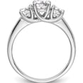 thumbnail image 2 of 14K White Gold 3-Stone Diamond Semi-Mount Engagement Ring (Size 7) Made In India rm2952e-050-waa, 2 of 5