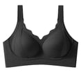 thumbnail image 3 of Women's Seamless Wireless Bra, Full Coverage Soft Support Bra, Breathable Lift & Adjustable Straps Design, Comfort Feel | VerBelle,Black M, 3 of 4