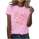 thumbnail image 2 of Haivin Womens Tops Petal Short Sleeve Summer Casual Crew Neck Shirts Floral Solid Blouse, 2 of 5