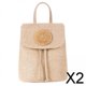 thumbnail image 1 of 2x Mochila De Paja De Moda Bohemia Con Estilo De Ratán Tejido Para Mujeres Que Viajan, 1 of 10