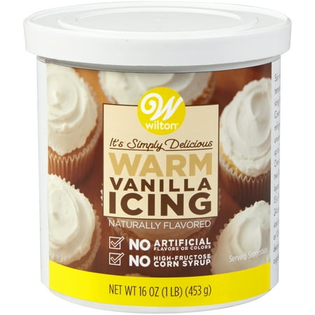 Orange Flavored Icing - Wilton Naturally Flavored Warm Vanilla Icing, 16 oz.