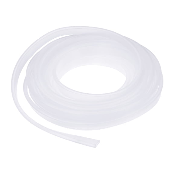 Clear Rubber U Channel Edge Trim, Silicone Door Seal Strip 3/32" Slot Fit for 1/16"-3/32" Edge