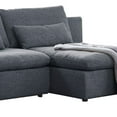 thumbnail image 3 of Benjara Reno 145 Inch Right Facing Sectional Sofa, Modular, Loose Pillow, Gray, 3 of 5