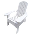 thumbnail image 6 of Outdoor Wooden Adirondack Chair with Umbrella Hole, White, 6 of 7