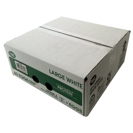 Great Value Large White Grade A Eggs, 60 Count – Walmart Inventory ...