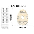 thumbnail image 2 of Unfinished Wood Striped Flower Egg Shape - Easter Craft - up to 46" DIY 10" / 1/4", 2 of 4