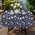 thumbnail image 4 of Pioneer Flower Floral Print Pattern Round Tablecloth 60 X 60 Inch, Wrinkle Resistant Wipeable Table Cloth for Kitchen Dining Picnic Patio Party, 4 of 6