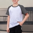thumbnail image 2 of TOWED22 Boy's Short Sleeve Tees Crew Neck Graphic T-Shirts Funny Cartoon Print Casual Cotton Tops for Kids(Grey,9-10 Y), 2 of 4