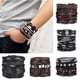 thumbnail image 2 of Pulseras para hombre, pulseras trenzadas de cuero multicapa Vintage, pulseras con forma de hoja de estrella y búho, pulseras con envoltura de cuerda hechas a mano, joyería de regalo para hombre Tan Jianjun unisex, 2 of 2