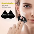 thumbnail image 2 of 6 Pieces Powder Puff Face Soft Triangle Makeup Puff for Loose Powder Mineral Powder Body Powder Velour Cosmetic Foundation Blender Sponge Beauty Makeup Tools (Black), 2 of 5