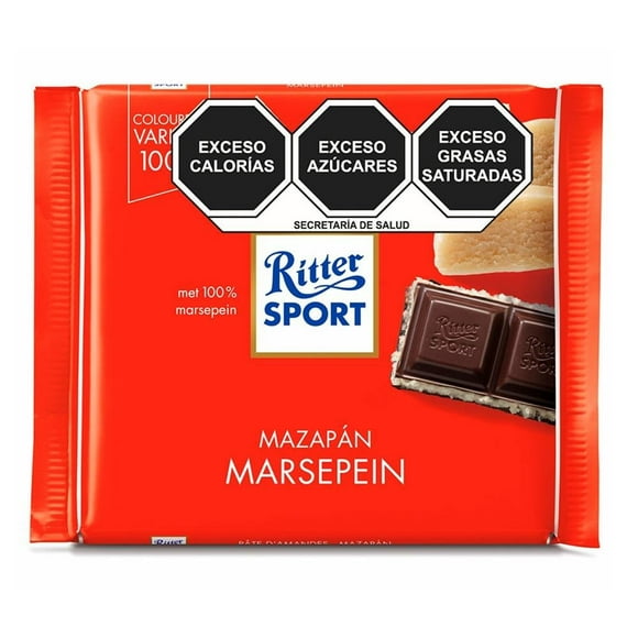 Chocolate amargo Ritter relleno de mazapán 100 g