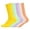 Pink, variant on 5PC Mid Socks for Teen Girls Cute Boyfriend Ribbed Ankle Socks with Lettuce Edge 6-14 Years,Pink